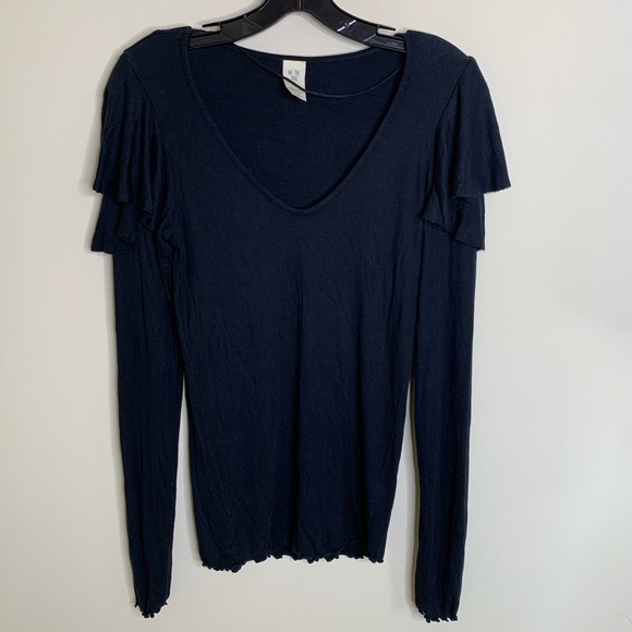 We the Free long sleeve black  on rewind ruffle - Picture 2 of 4